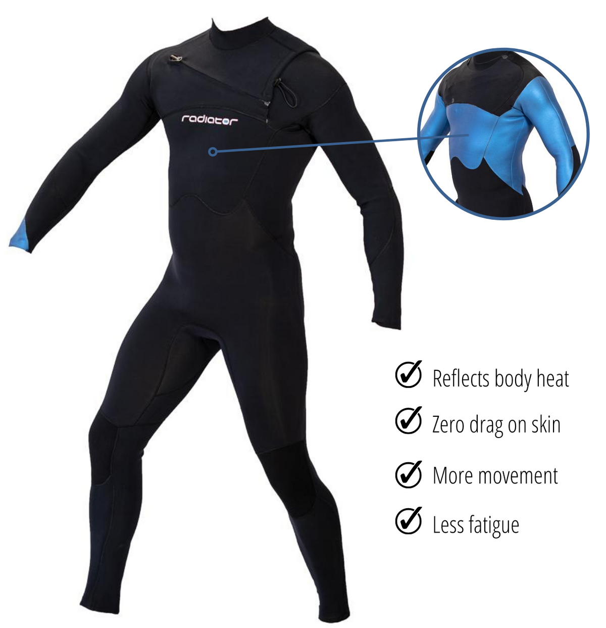 Blue Series Mens Surf Steamer Long Sleeve 3/2mm